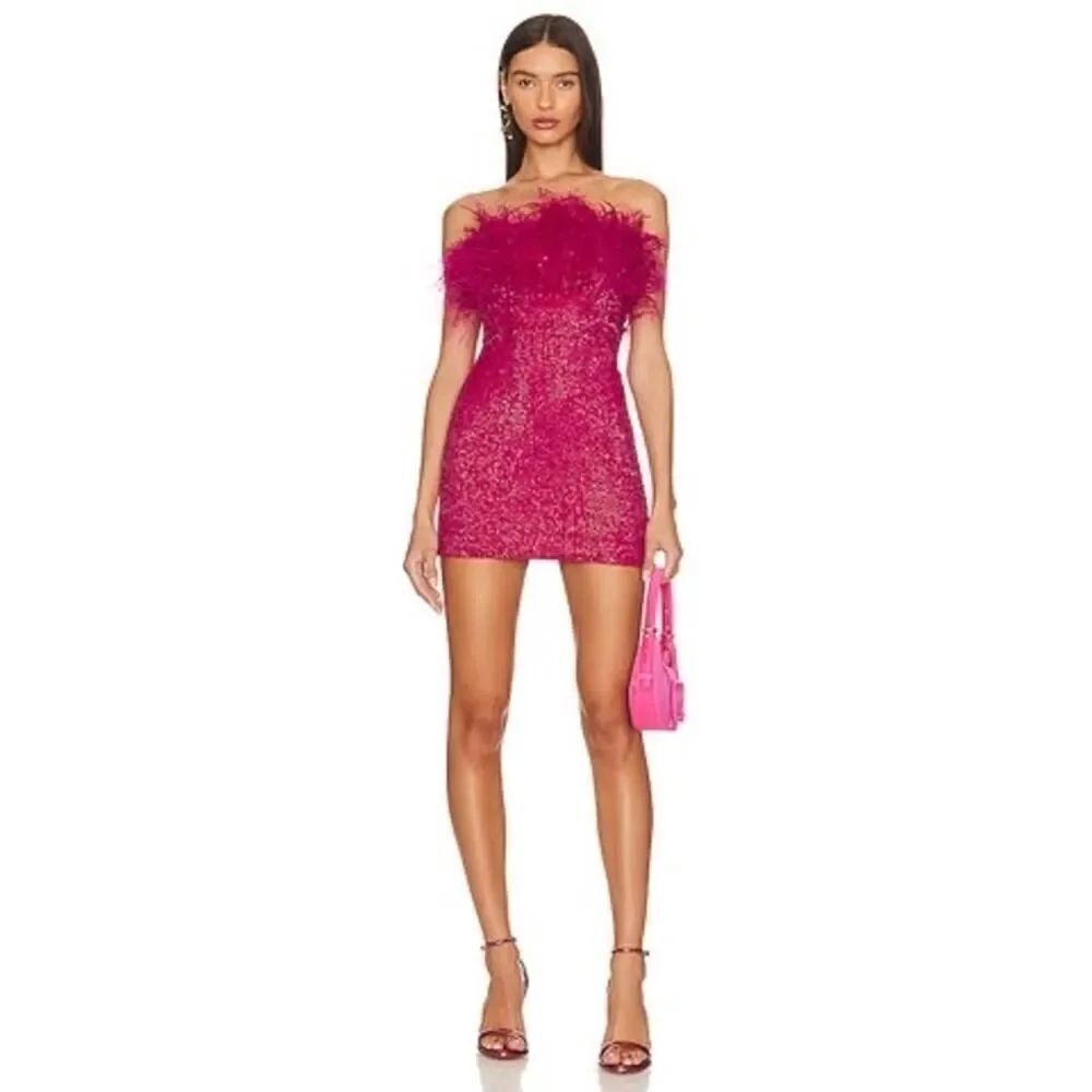 Retrofete Torin Dress in Fuchsia XL